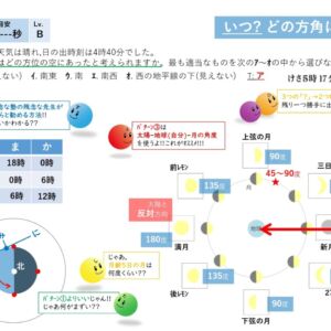 月 〜いつ・どの方角に・どんな形の月 解き方 編